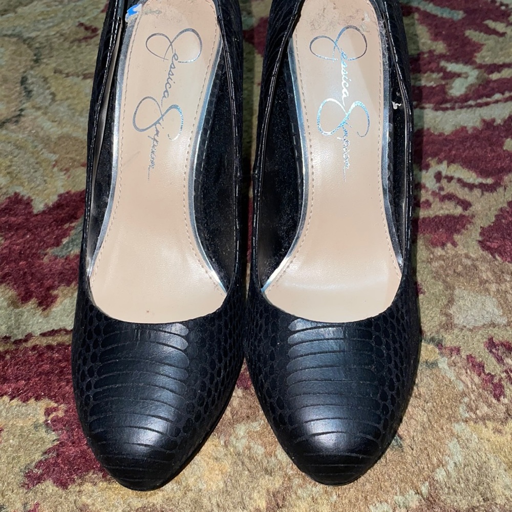 Snake Print Pumps